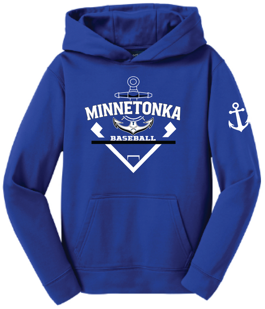 Baseball Youth Performance Fleece Hoodie