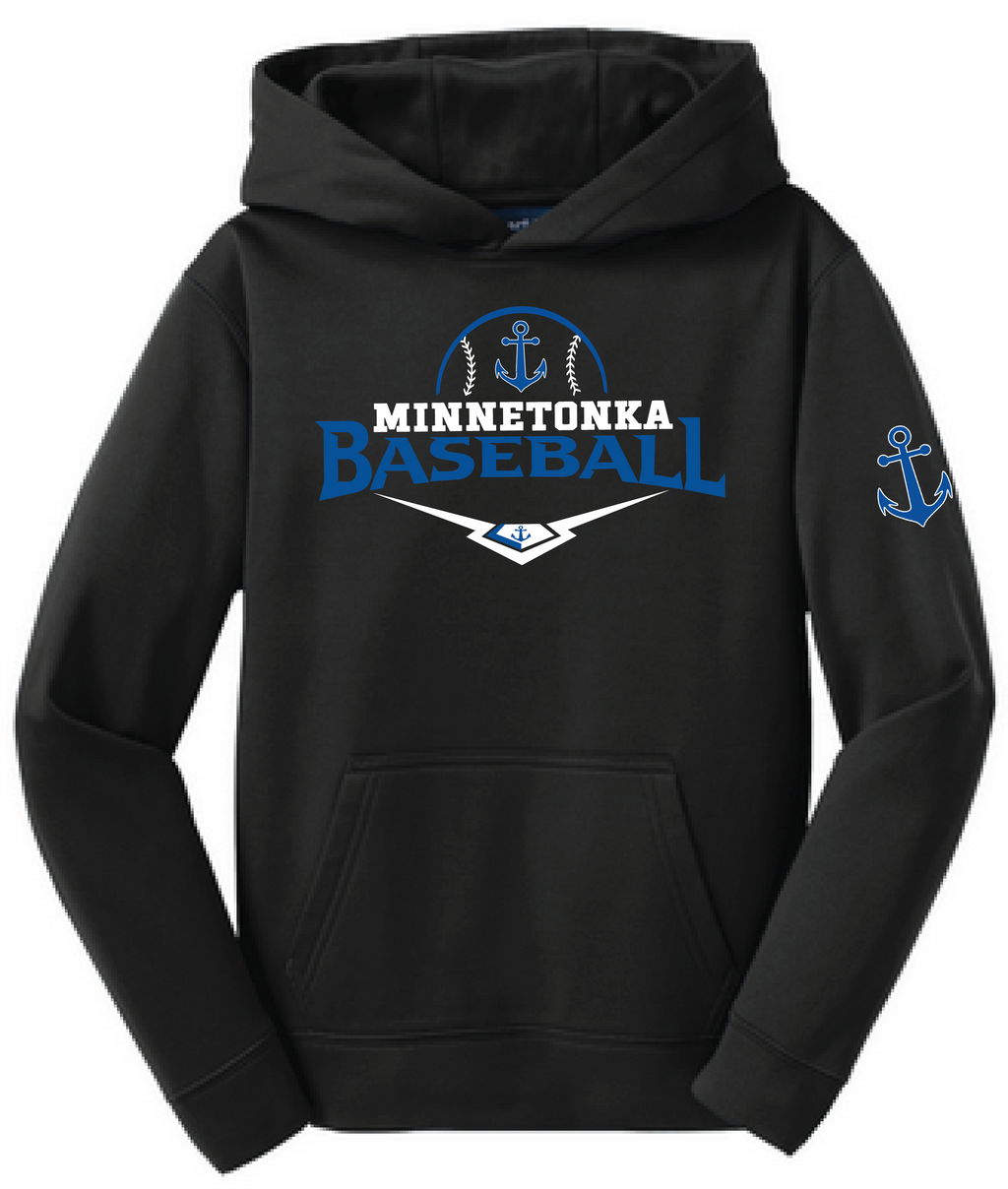 Baseball Youth Performance Fleece Hoodie