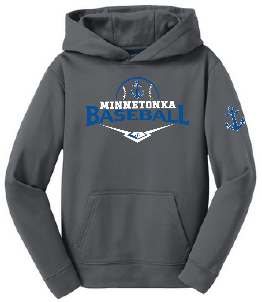 Baseball Youth Performance Fleece Hoodie