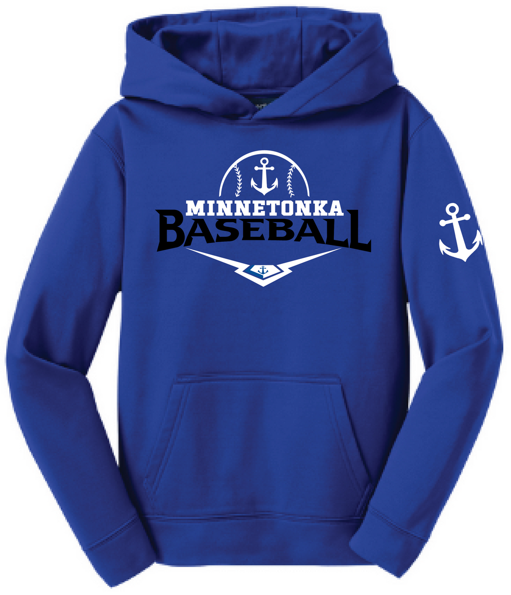 Baseball Youth Performance Fleece Hoodie