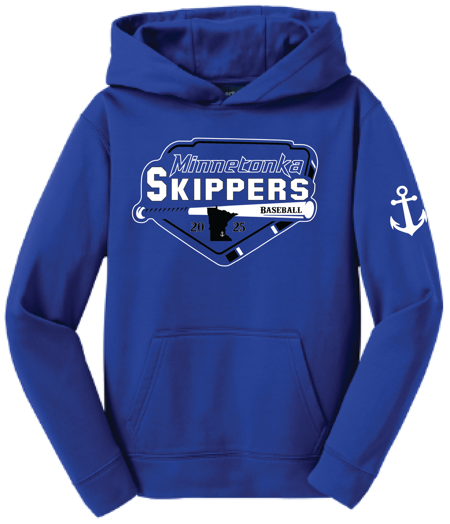 Baseball Youth Performance Fleece Hoodie
