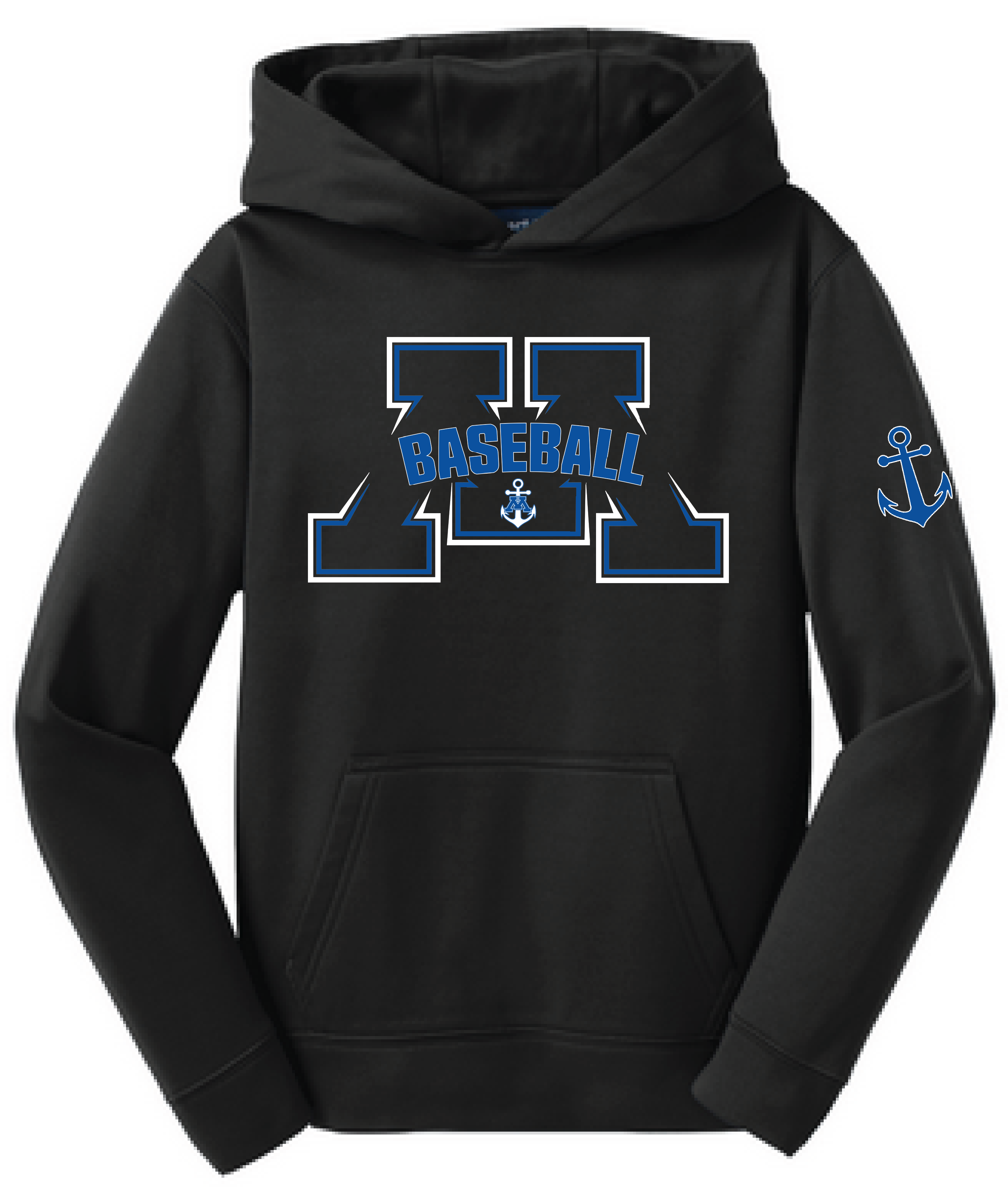 Baseball Youth Performance Fleece Hoodie