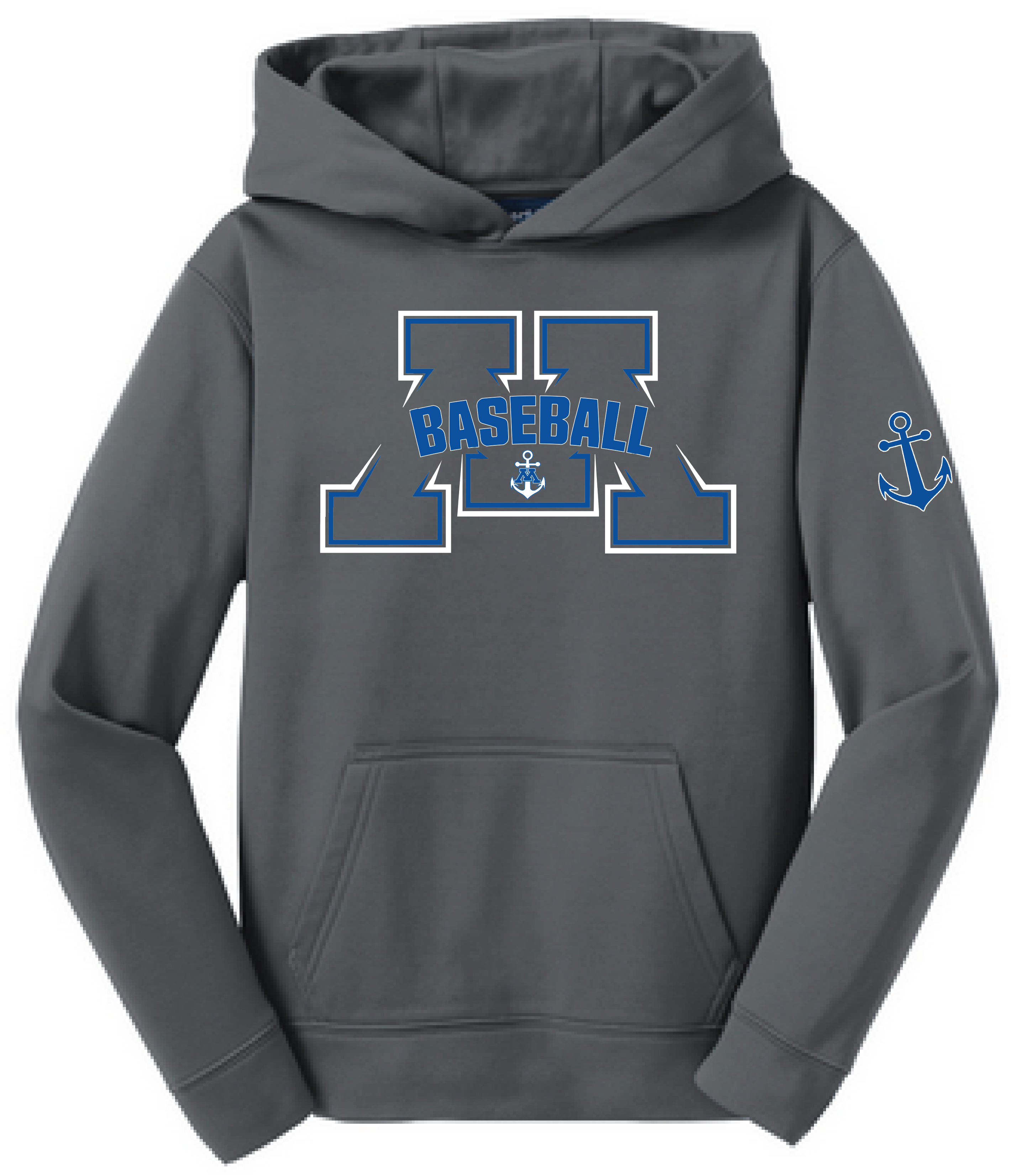 Baseball Youth Performance Fleece Hoodie