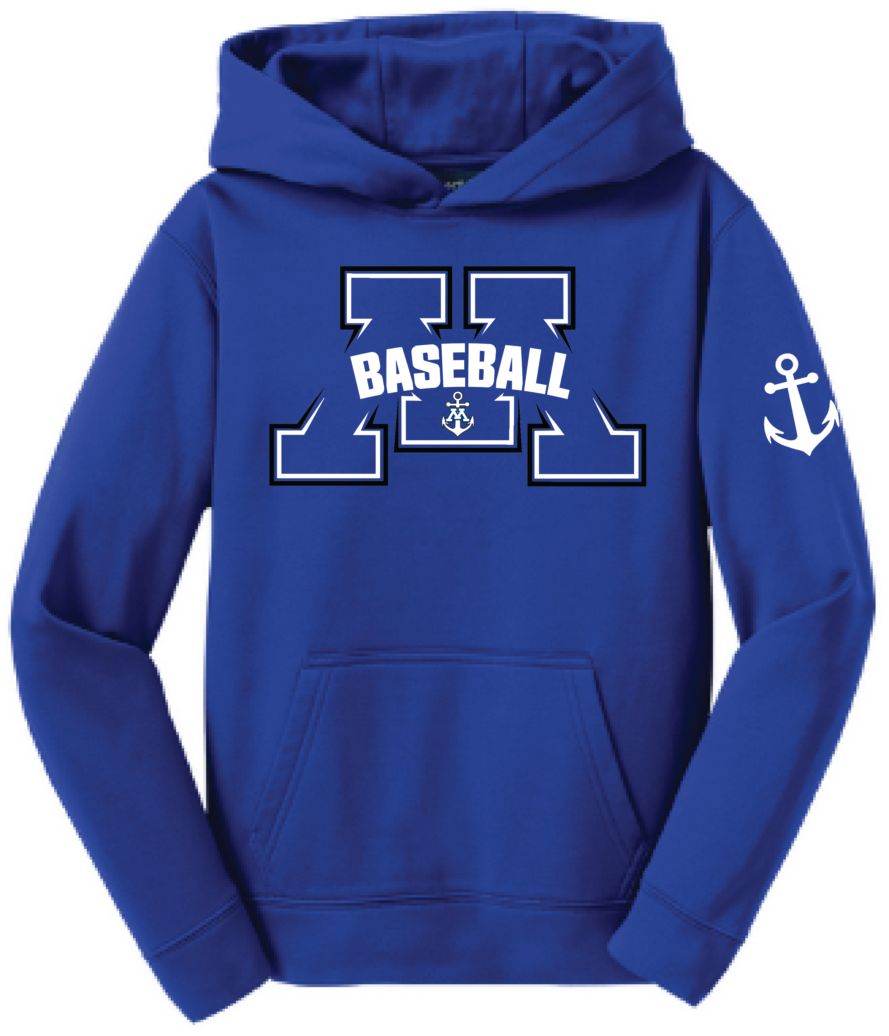 Baseball Youth Performance Fleece Hoodie