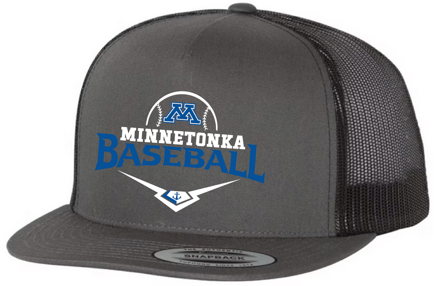 Baseball 5 Panel Flat Bill Snapback Trucker Hat