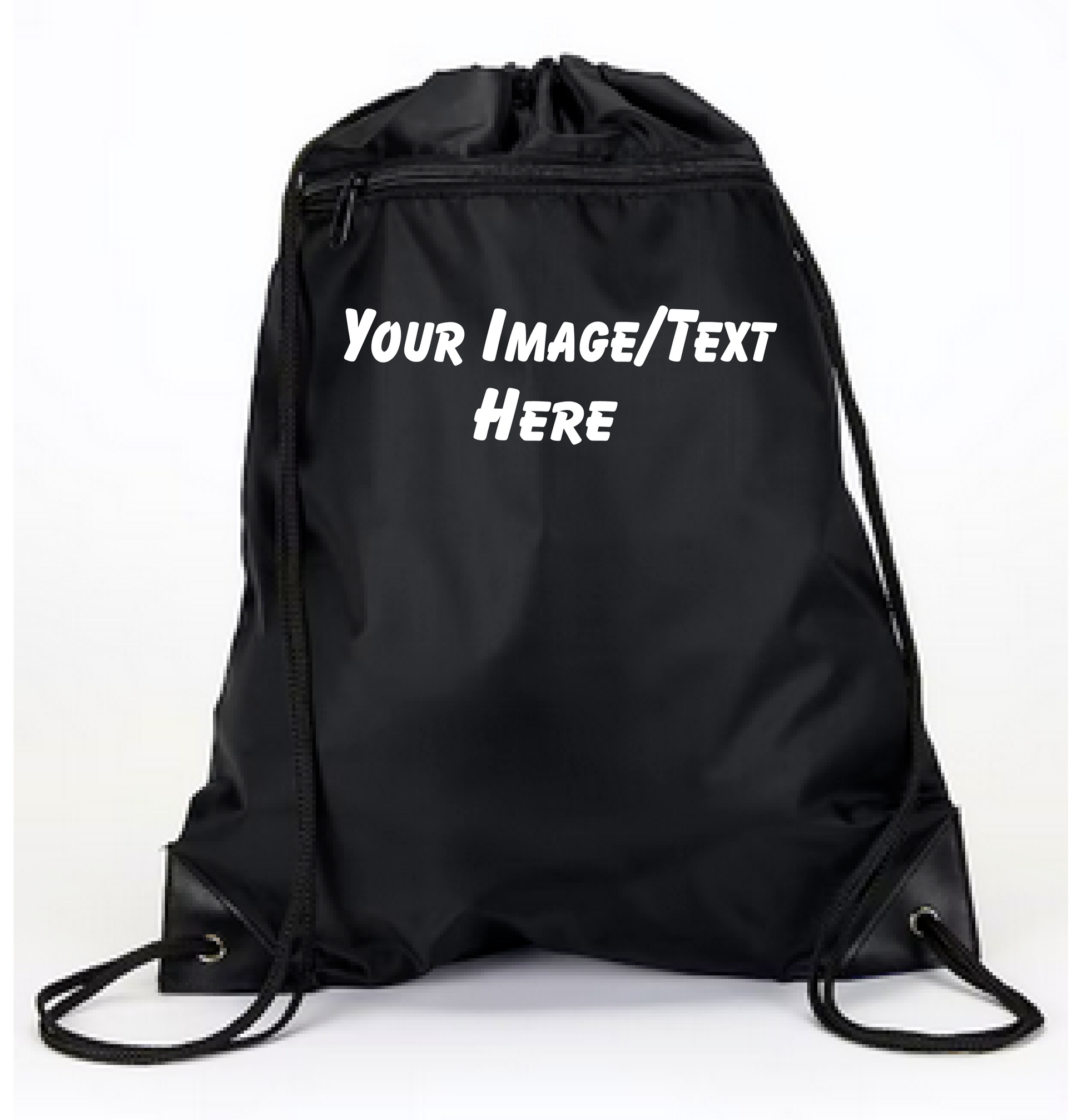Drawstring backpack with zipper pocket deals