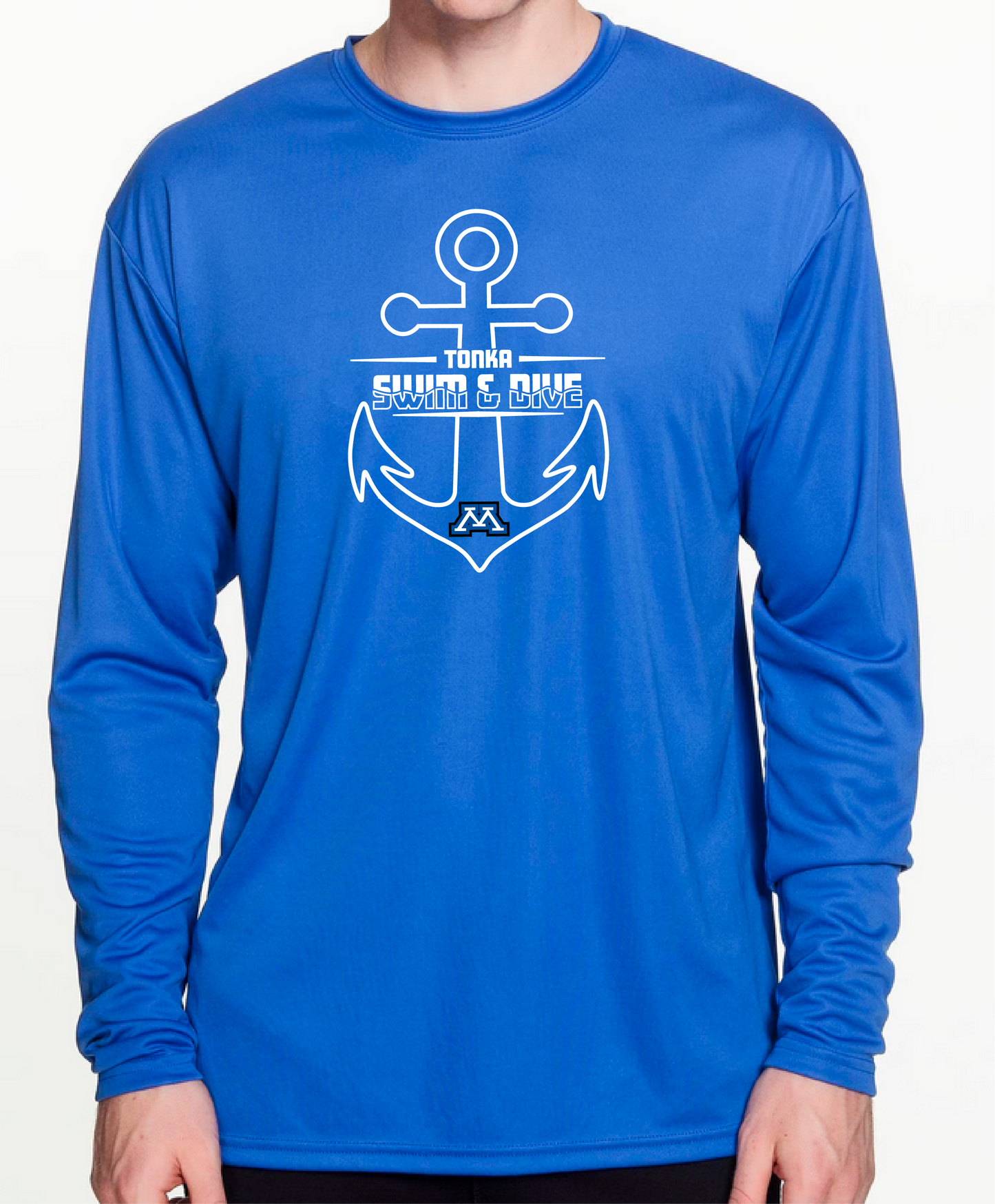 Minnetonka Swim & Dive Large Anchor - Adult/Youth Long Sleeve Shirt