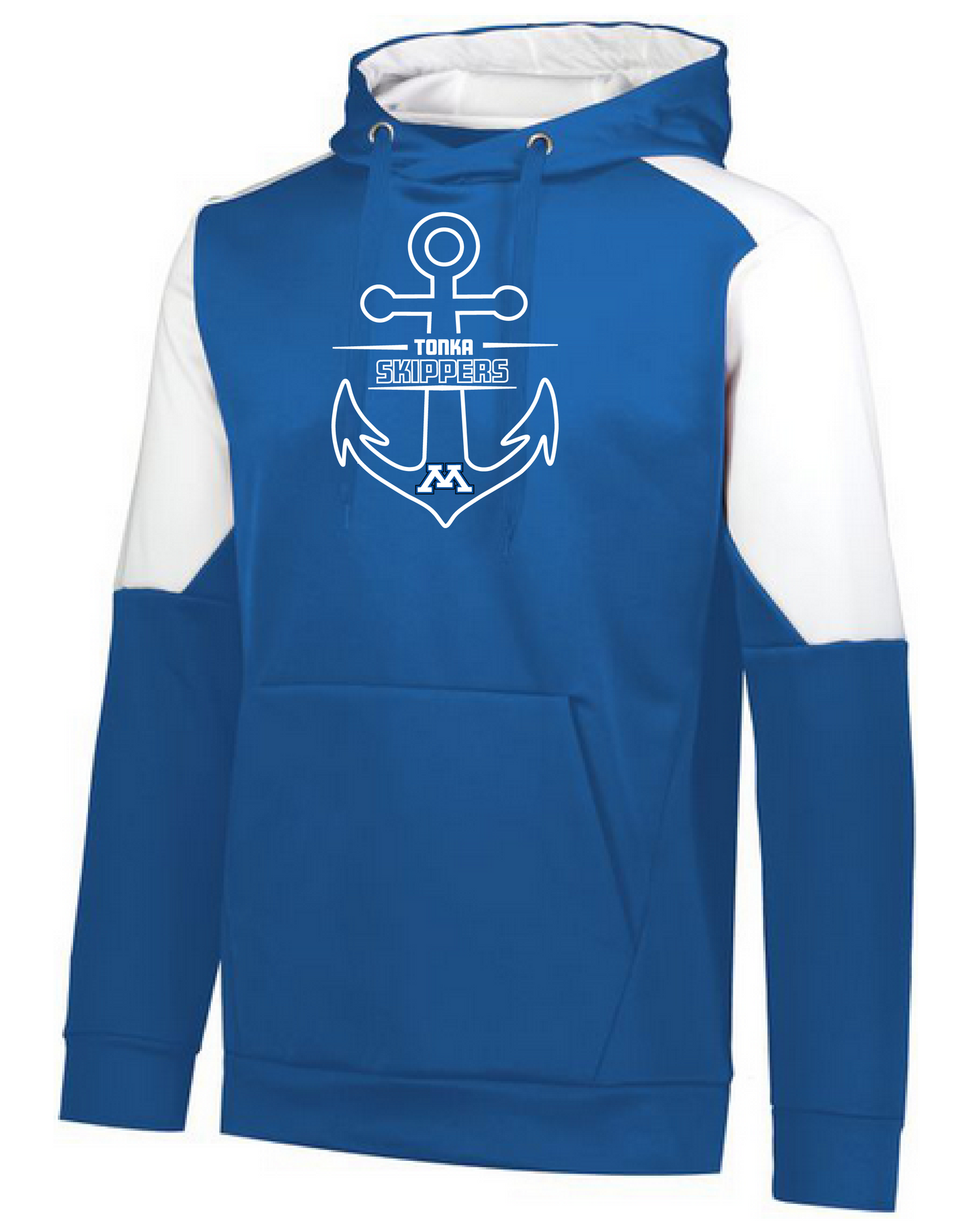 Tonka Skippers Lg Anchor White Arm Block Hoodie - Adult/Youth
