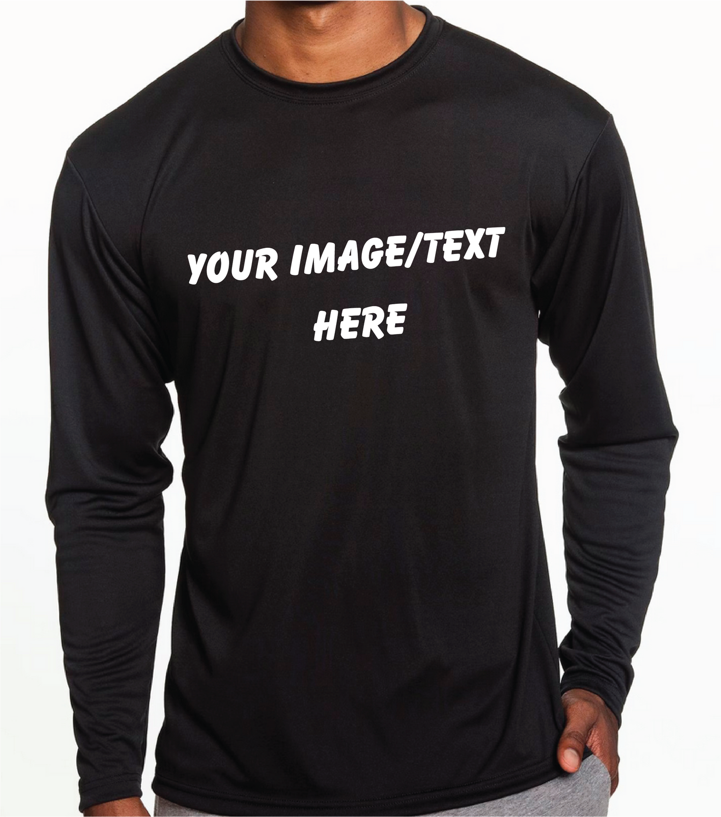 Custom Image/Text - Adult/Youth Polyester Long Sleeve